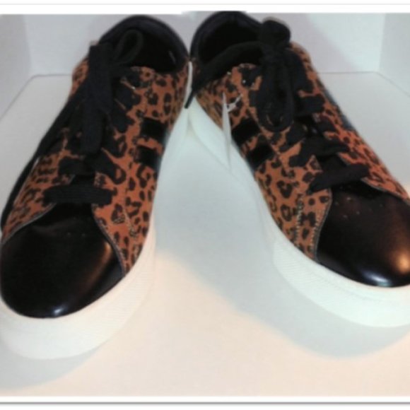 Time & Tru Womens Leopard Animal Print Sneakers Size 8- 8.5-9  New w/Tags - Picture 4 of 9